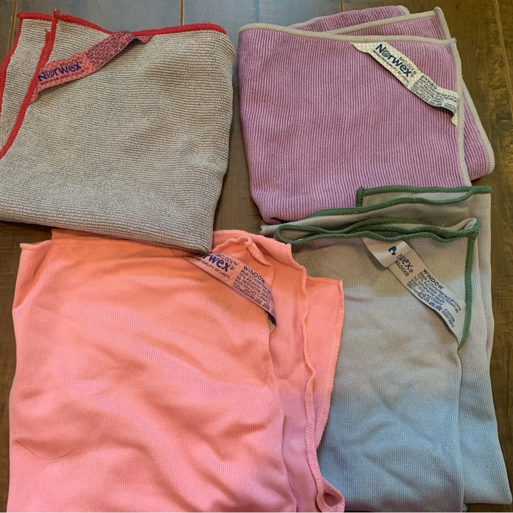 Norwex window cloths and enviro cloths- gentle used condition